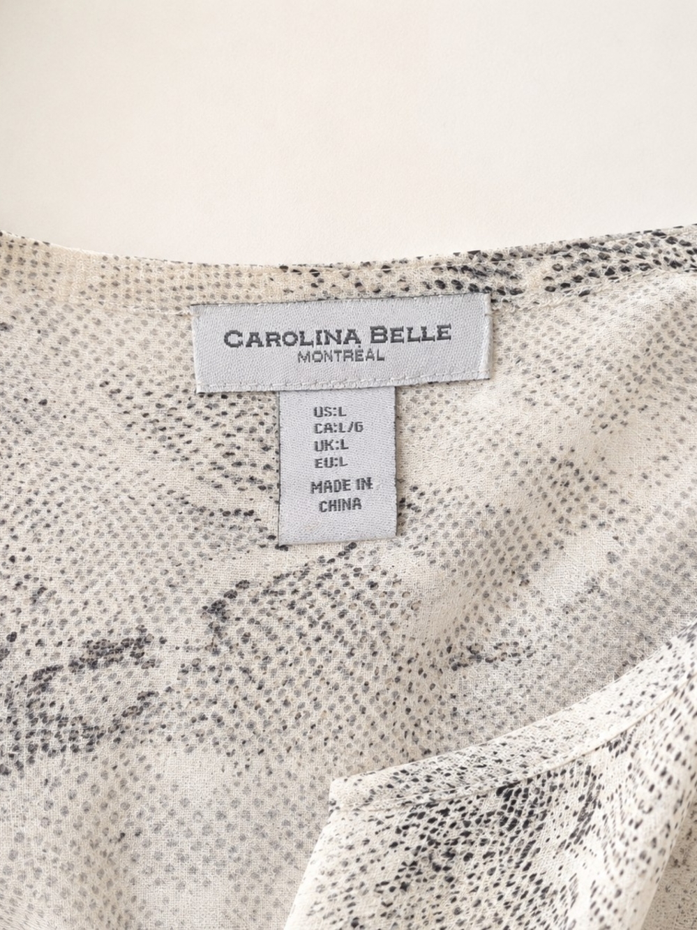Carolina Belle Cream and Black Printed Top - Picture 6 of 6